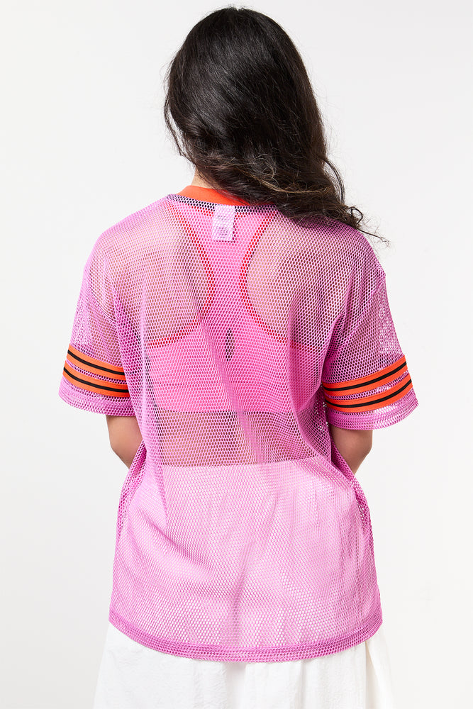 Pink Mesh Graphic Soccer Tee (2)