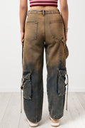 Faded Utility Denim Cargo (2)