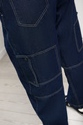 Indigo Utility Cuffed Barrel Pants (3)