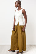 Milk Off Centre Button Vest (1)