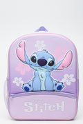 Lilac Stitch Debossed School Backpack