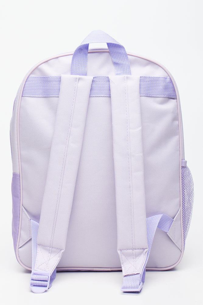 Lilac Stitch Debossed School Backpack (4)