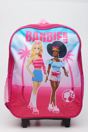 Barbie Printed Pink Trolley Bag