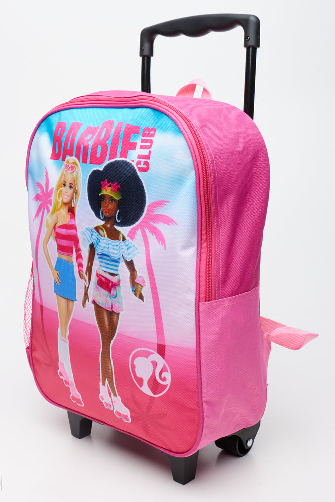 Barbie Printed Pink Trolley Bag (3)