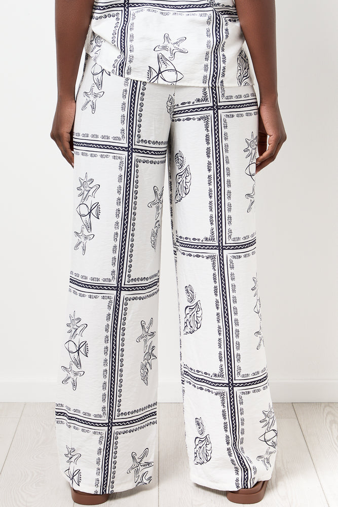 Tile Print Viscose Pants (2)