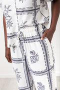 Tile Print Viscose Pants (3)