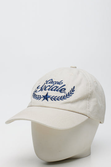 Milk Embroidered Peak Cap