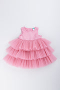 Pink Tiered Tulle Party Dress