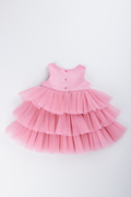 Pink Tiered Tulle Party Dress (2)