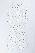 White Polka Dot Two Piece Set