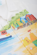 White Beach Print Linen Shirt (1)