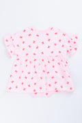 Pink Striped Bows T-Shirt Dress (2)