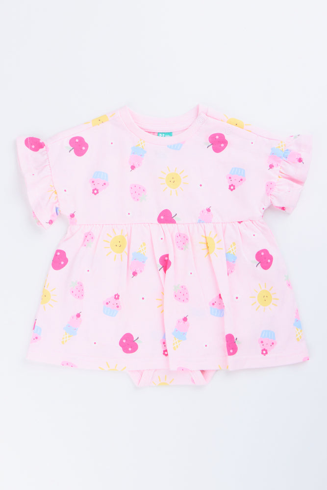 Pink Ice Cream T-Shirt Dress