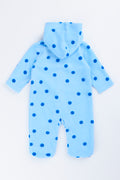 Blue Spotted Microfleece Racecar Jumpsuit (2)