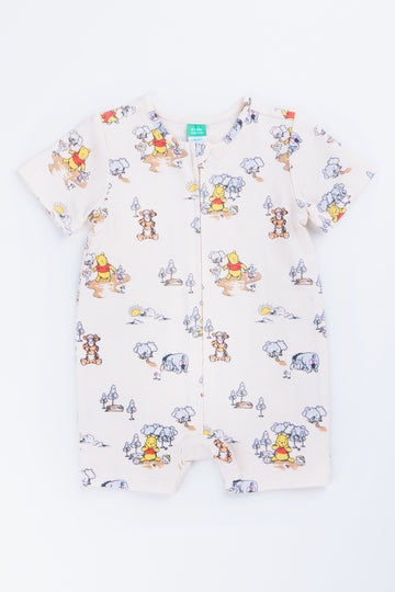 Winnie The Pooh Cream Zippy Romper