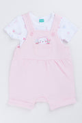 Pink Cat Dungaree Set