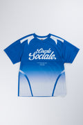 Blue Printed Short Sleeve T-Shirt