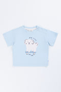 Light Blue Puppy Graphic T-Shirt