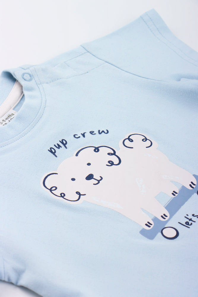 Light Blue Puppy Graphic T-Shirt (1)