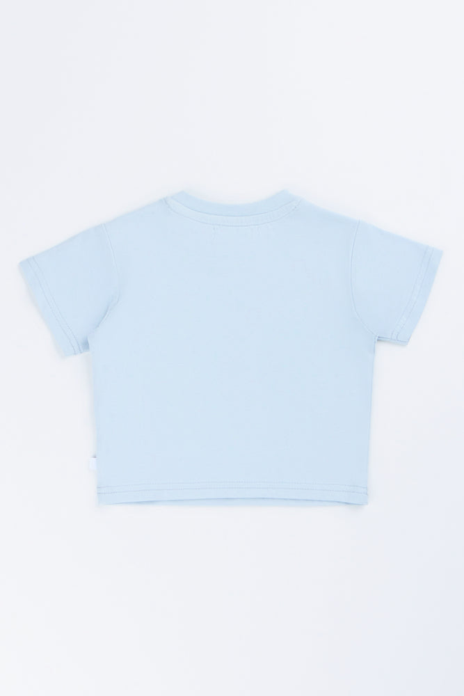 Light Blue Puppy Graphic T-Shirt (2)