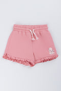Pink Bird Print Shorts