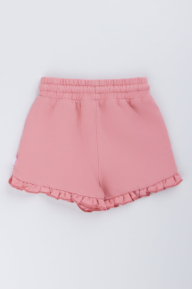 Pink Bird Print Shorts (2)