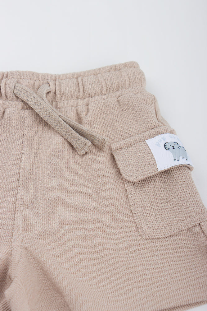 Stone Textured Knit Shorts (1)