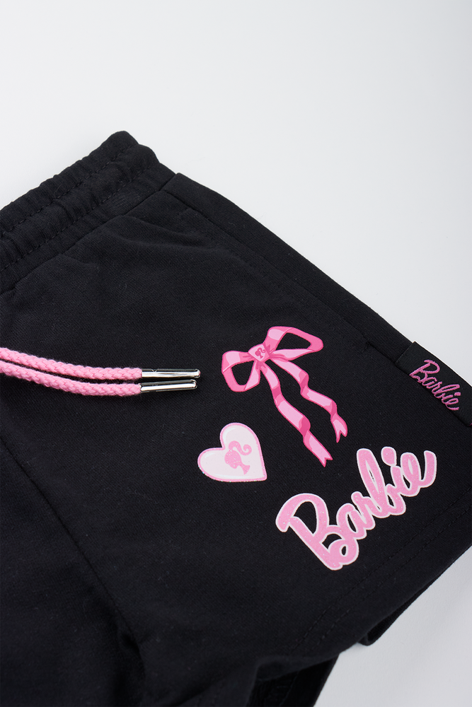 Black Barbie Fleece Shorts (1)