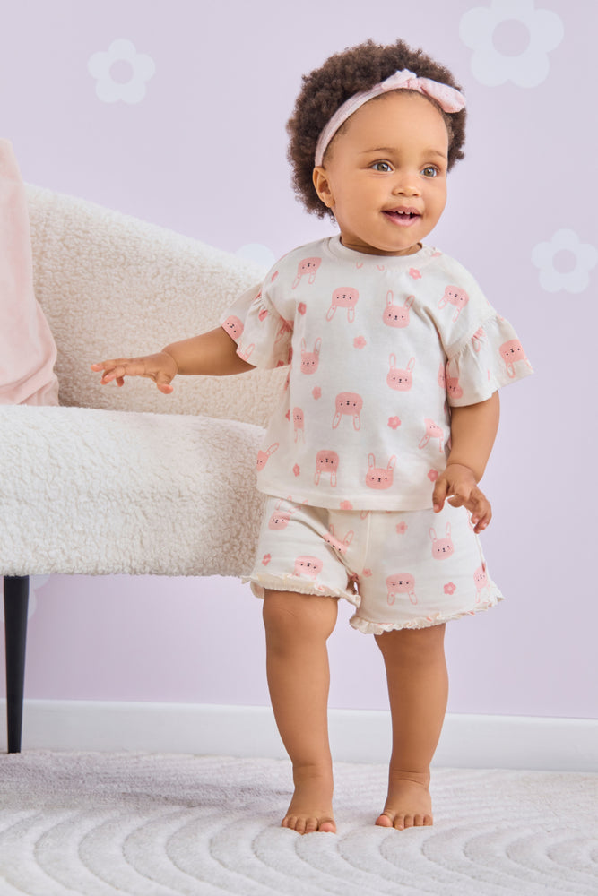 Stone Bunny Print Shorts