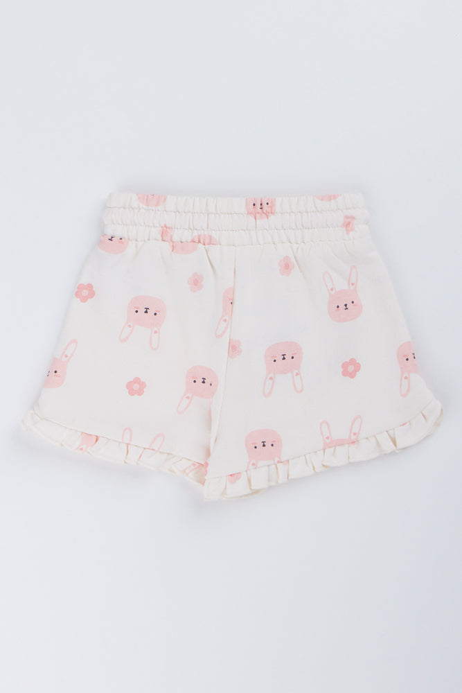 Stone Bunny Print Shorts (2)