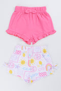 Coastal Print Knit Shorts
