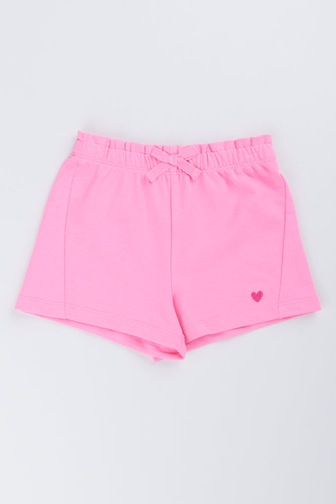 Neon Pink Knit Shorts