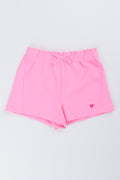 Neon Pink Knit Shorts