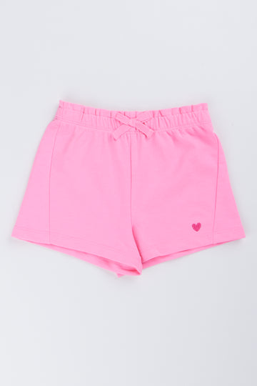 Neon Pink Knit Shorts