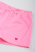 Neon Pink Knit Shorts (1)