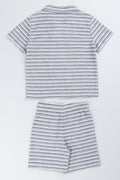 Striped Knit Shirt and Shorts Set (2)