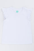 White Frill Sleeve Vest