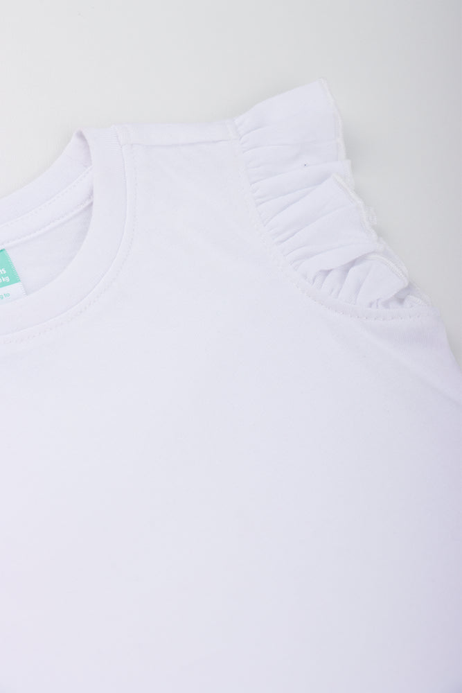 White Frill Sleeve Vest (1)