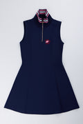 Navy Blue Sleeveless Skater Dress