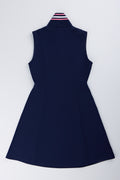 Navy Blue Sleeveless Skater Dress (2)
