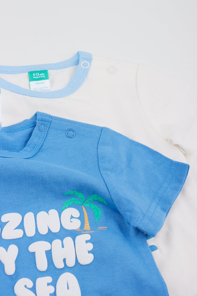 Blue & White Shorty Set 2 Pack (2)