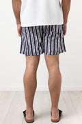Navy Geometric Print Swim Shorts (2)