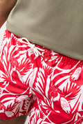 Red Geometric Print Swim Shorts (3)