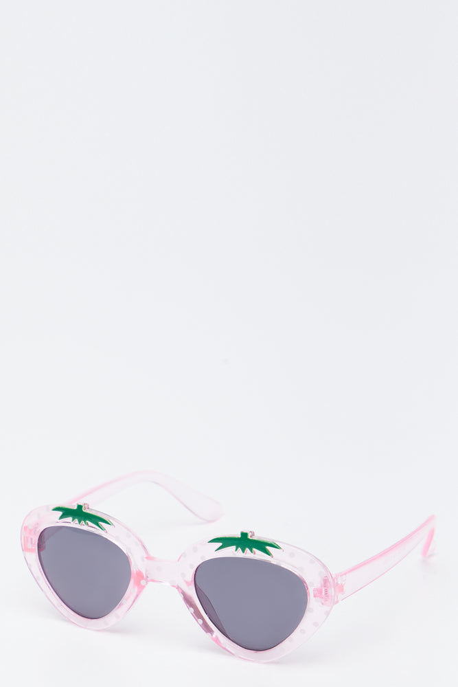 Pink Strawberry Shaped Sunglasses (1)