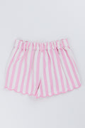 Pink Striped Heart Denim Shorts (2)