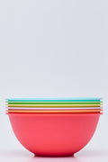 6 Pack Brights Plastic Bowls