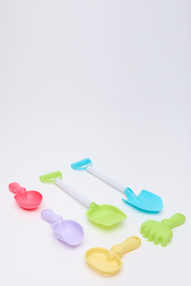 18 Piece Multicoloured Beach Toy Set (1)