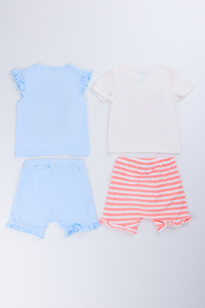 2 Pack Fruit Print Shorty Set (3)
