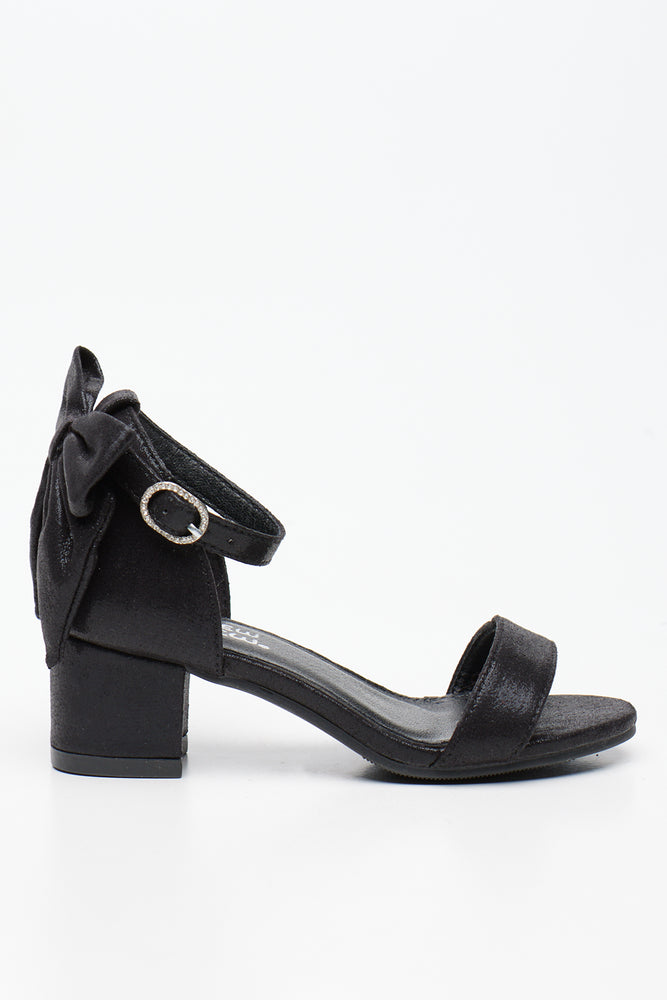Black Open Toe Block Heels (1)