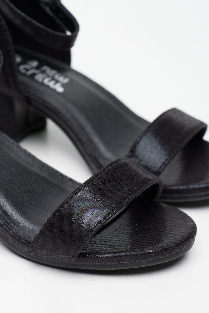 Black Open Toe Block Heels (2)